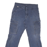 CARHARTT Mens Classic Blue Cargo Cotton Blend Jeans W32 L28 Drawstring Pockets