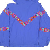 LIZ SPORT Womens Blue Polyester Blend Zip Hooded Jacket XL Abstract Pattern