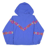 LIZ SPORT Womens Blue Polyester Blend Zip Hooded Jacket XL Abstract Pattern