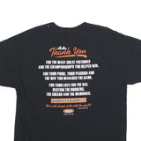 GILDAN Mens Black Thank You Bruce Bochy Graphic T-Shirt XL Crew Neck Short