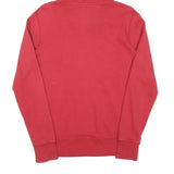 Mens Red Hoodie S Cotton Pullover with SF Logo Print