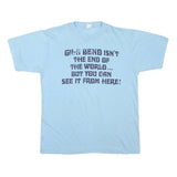 Mens Light Blue Cotton Blend Graphic T-Shirt M Short Sleeve Crew Neck Casual