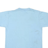 Mens Light Blue Cotton Blend Graphic T-Shirt M Short Sleeve Crew Neck Casual
