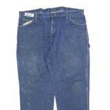 DICKIES Mens Relaxed Blue Denim Jeans W42 L32 Workwear Pockets Zip Closure