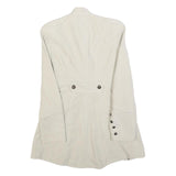 ZARA Womens White Military Style Jacket XS Cotton Plain Casual Elegant