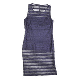 PHASE EIGHT Womens Blue Sheath Woven Striped Sleeveless Knee Length UK 14 Dress