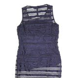 PHASE EIGHT Womens Blue Sheath Woven Striped Sleeveless Knee Length UK 14 Dress