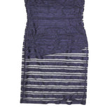 PHASE EIGHT Womens Blue Sheath Woven Striped Sleeveless Knee Length UK 14 Dress