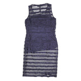 PHASE EIGHT Womens Blue Sheath Woven Striped Sleeveless Knee Length UK 14 Dress