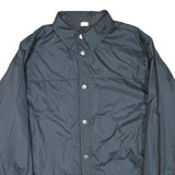 THE NORTH FACE Mens Grey Button Jacket L Polyester Blend Plain Outdoor