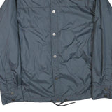 THE NORTH FACE Mens Grey Button Jacket L Polyester Blend Plain Outdoor