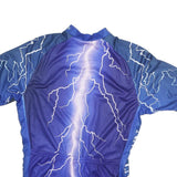 Mens Blue & Dark Blue Graphic Polyester T-Shirt M Short Sleeve Crew Neck