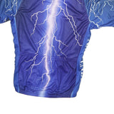 Mens Blue & Dark Blue Graphic Polyester T-Shirt M Short Sleeve Crew Neck