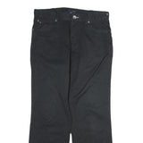 TOMMY HILFIGER Mens Cotton Black Regular Straight Trousers W34 L32 Zip Closure