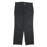 TOMMY HILFIGER Mens Cotton Black Regular Straight Trousers W34 L32 Zip Closure