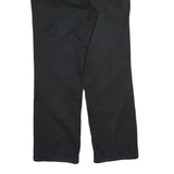 TOMMY HILFIGER Mens Cotton Black Regular Straight Trousers W34 L32 Zip Closure