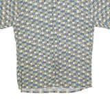PIERRE CARDIN Mens Blue Green Brown Check Shirt M Cotton Blend Casual