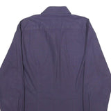 TOMMY HILFIGER Mens Blue Pattern Shirt M Cotton Blend Long Sleeve Button Down