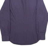 TOMMY HILFIGER Mens Blue Pattern Shirt M Cotton Blend Long Sleeve Button Down