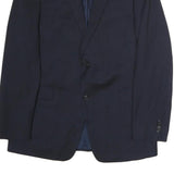 TOMMY HILFIGER Mens Navy Blue Classic Jacket M Cotton Blend Button Closure Plain