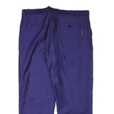STOCKNES Mens Cotton Blend Blue Regular Fit Trousers W38 L27 Workwear Button