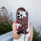 Chocolate Brown Earthy Curves iPhone 13 Case