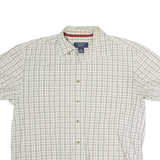 LEVI'S Mens Beige & Cream Check Shirt L Lightweight Cotton Summer Casual