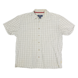 LEVI'S Mens Beige & Cream Check Shirt L Lightweight Cotton Summer Casual