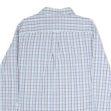 CHAPS Mens Blue & White Check Shirt L Button Down Cotton Casual Work