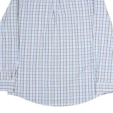 CHAPS Mens Blue & White Check Shirt L Button Down Cotton Casual Work