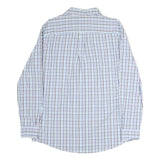 CHAPS Mens Blue & White Check Shirt L Button Down Cotton Casual Work