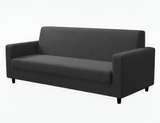 Anyseat 3-Seater Sofa Cover – Plain Dark Grey Style Slipcover for Living Room Chair Protection