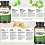 Ginkgo Biloba and Korean Ginseng Tablets 8000mg 180 Vegan Tablets | Ginkgo 6000mg & Korean Ginseng Root 2000mg Supports Cognitive Function & Mental Performance