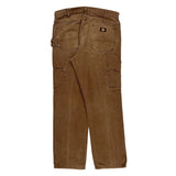 Dickies Carpenter Trousers - 35W 31L Brown Cotton