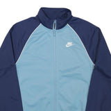NIKE Mens Blue & Navy Track Jacket XS Polyester Blend Zip Athletic Sportswear