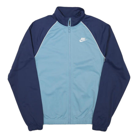 NIKE Mens Blue & Navy Track Jacket XS Polyester Blend Zip Athletic Sportswear