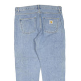 CARHARTT Mens Light Blue Regular Fit Straight Denim Jeans W40 L30 Classic Cotton