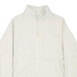 JACK WOLFSKIN Womens White Outdoor Jacket L Polyester Blend Zip Plain Versatile