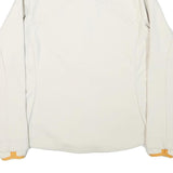 JACK WOLFSKIN Womens White Outdoor Jacket L Polyester Blend Zip Plain Versatile