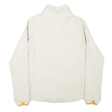 JACK WOLFSKIN Womens White Outdoor Jacket L Polyester Blend Zip Plain Versatile
