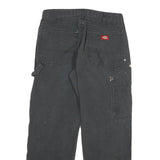 DICKIES Mens Regular Cotton Blend Paint-Stained Workwear Black Jeans W32 L30