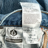 501 Levis Striped Jeans - 27W US 4 Light Wash Cotton