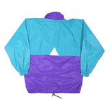 K WAY Mens Blue & Purple Zip Jacket S Polyester Blend Colourblock Windbreaker