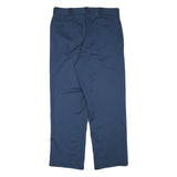 DICKIES Mens Cotton Blend Navy Blue Regular Fit Straight Leg Trousers W34 L29