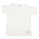 TOMMY HILFIGER Mens White XL Classic T-Shirt Short Sleeve Crew Neck Logo Print