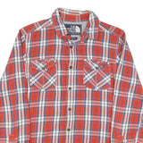 THE NORTH FACE Mens Red White & Blue Check Shirt S Cotton Blend Casual Outdoor