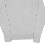 TOMMY HILFIGER Womens Grey Plain Jumper V-Neck Basic Knit M Classic Cotton Blend
