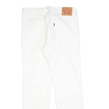 LEVI'S 501 Mens Regular White Denim W32 L34 Button Closure Classic Jeans