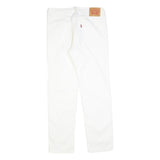 LEVI'S 501 Mens Regular White Denim W32 L34 Button Closure Classic Jeans
