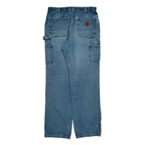 Carhartt Double Knee Carpenter Pants - 32W 30L Blue Cotton